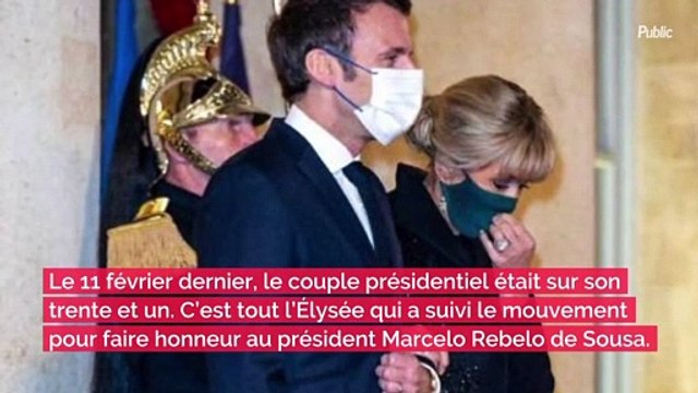 Brigitte Macron : Cette robe fendue XXL de gala qui lui donne du fil à retordre sur les marches de l'Élysée... Son époux Emmanuel Macron lui vient en aide !