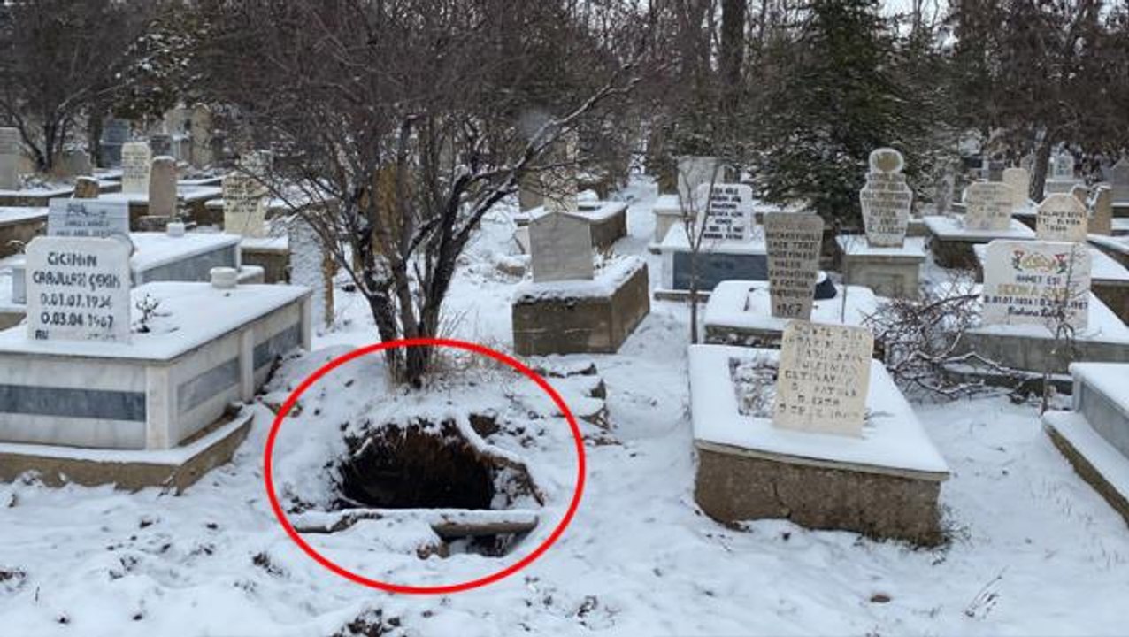 Mezarlıkta define arayan 4 kafadar, bekçiler tarafından suçüstü yakalandı