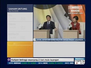 China Jepun dan Korea Selatan harus tingkat perdagangan