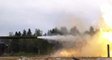 Le tir d'un tank filmé en slow motion en vidéo
