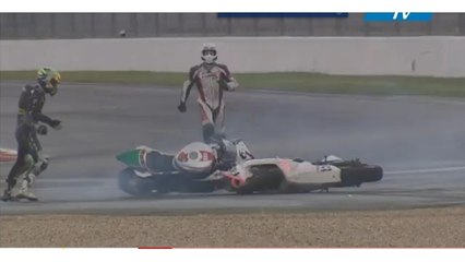 Un drôle de crash en moto