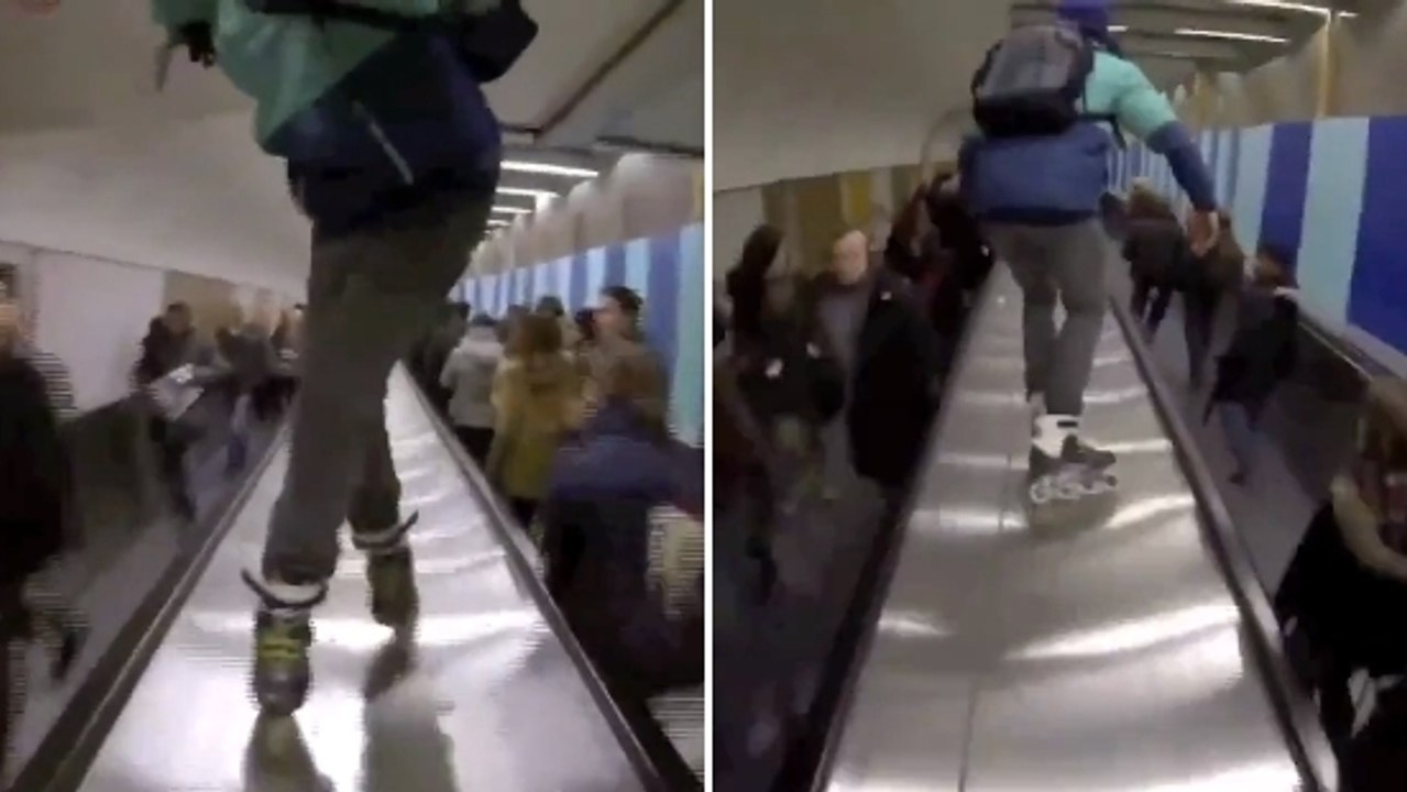 Roller : Warren Digne s'éclate dans le métro de Paris