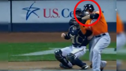 Baseball : Giancarlo Stanton reçoit un lancer violent en plein visage