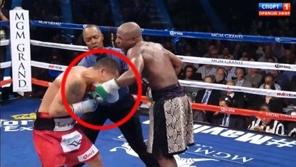 Boxe : Floyd Mayweather mordu par Marcos Maidana pendant leur combat
