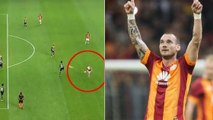 Wesley Sneijder inscrit un doublé incroyable sur deux missiles