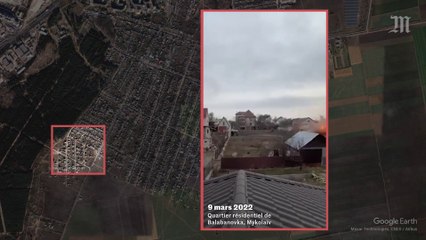 Le quartier résidentiel de Balabanovka, à Mykolaïv, pris pour cible le 9 mars