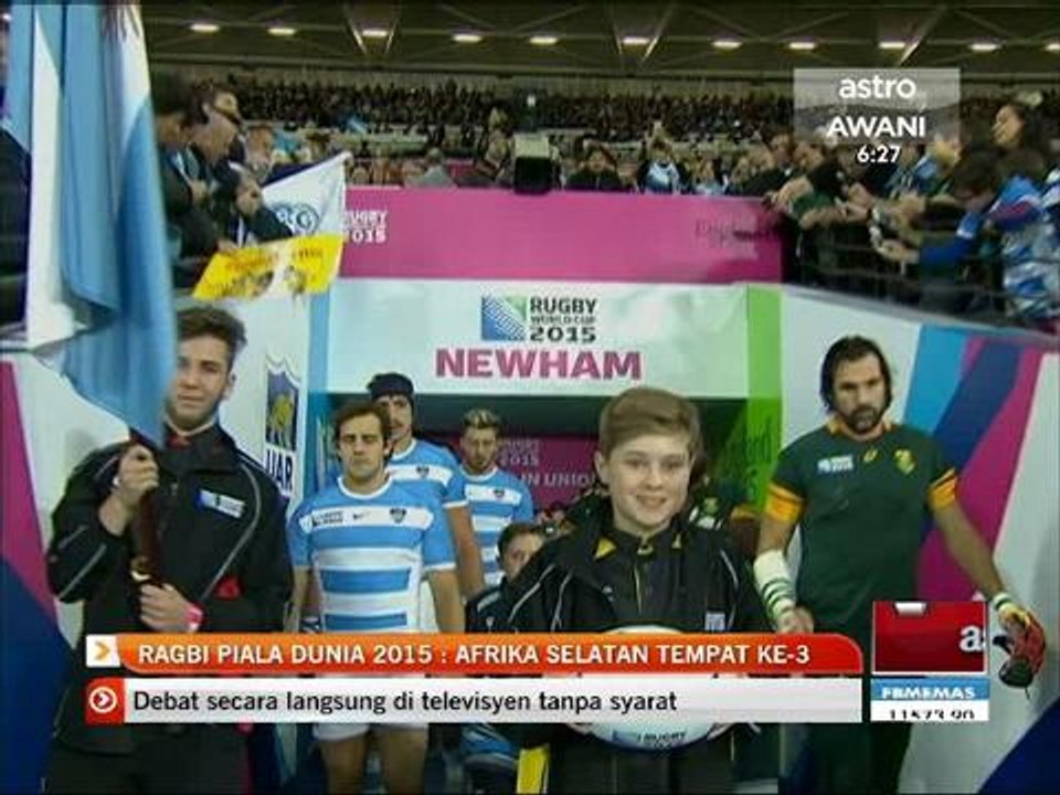 Ragbi Piala Dunia 2015 : Afrika Selatan tempat ke-3