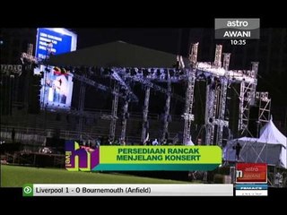 Persediaan rancak menjelang konsert Wings