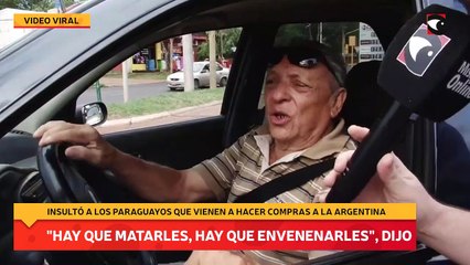 Insultó a los paraguayos que vienen a hacer compras a la Argentina