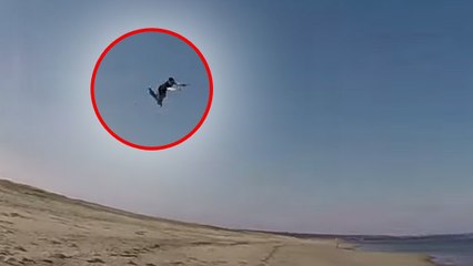 Kitesurf : Emporté par une rafale de vent, il s'écrase sur la plage !