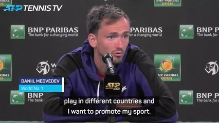 Medvedev wants peace and to promote tennis ahead of Indian Wells