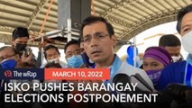 Isko Moreno pushes for postponement of barangay elections to 2023 or 2024