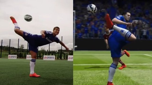 Eden Hazard montre ses nouveaux dribbles en vrai et sur FIFA15