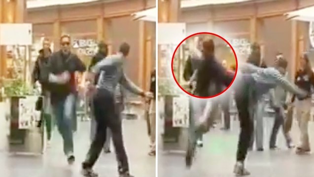 Il immobilise un voleur d'un coup de pied extrêmement violent !