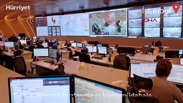 THY uçaklarına buzlanmaya karşı müdahale