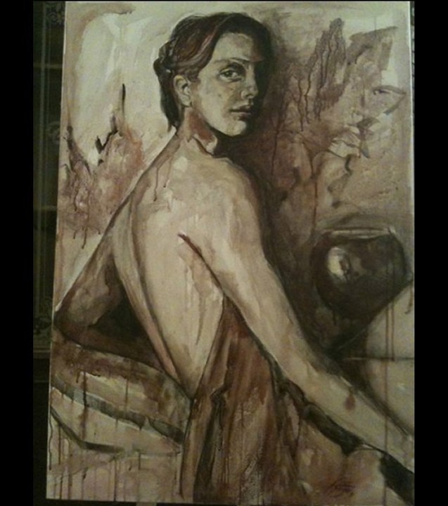 Cette artiste italienne peint des tableaux avec du vin