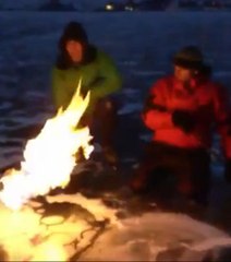 Ils créent des flammes sur un lac en Suisse