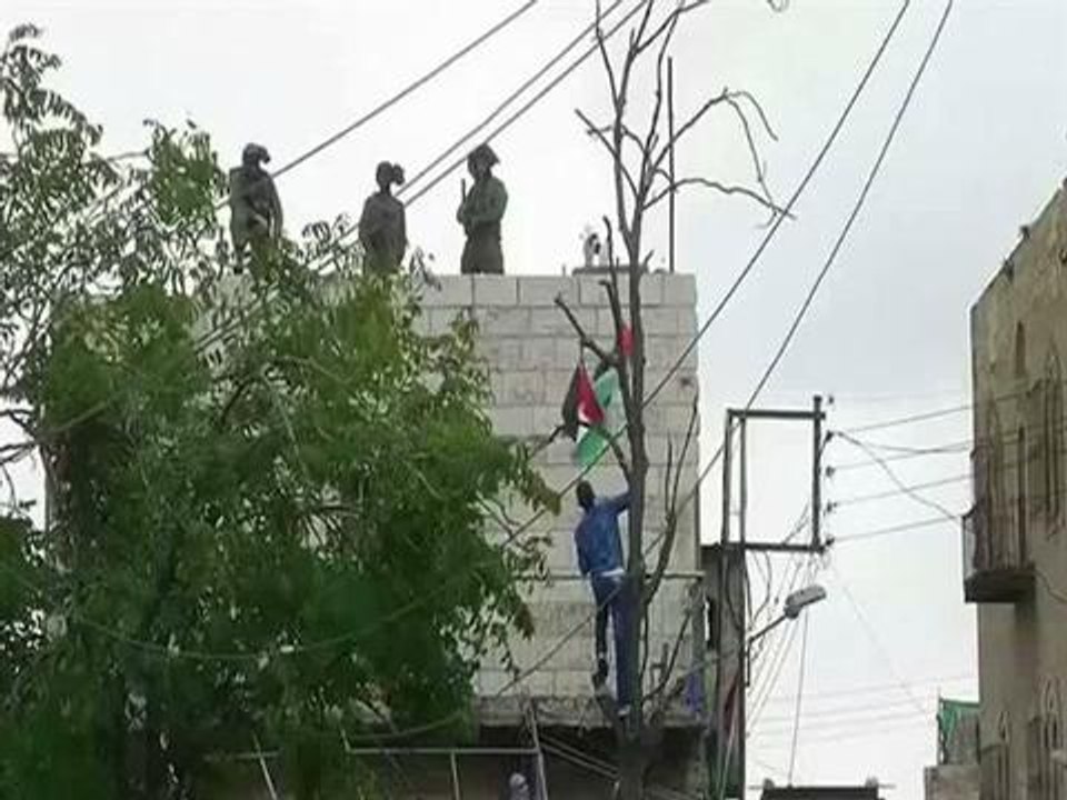 Stun grenades and tear gas scatter Palestinian protesters