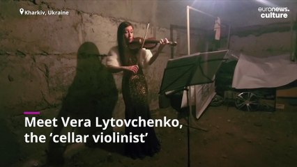 Violinist becomes social media sensation after playing from Kharkiv bomb shelter