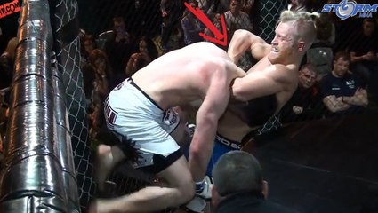 Il subit un coup guillotine incroyable mais réussit à s'en sortir magnifiquement bien