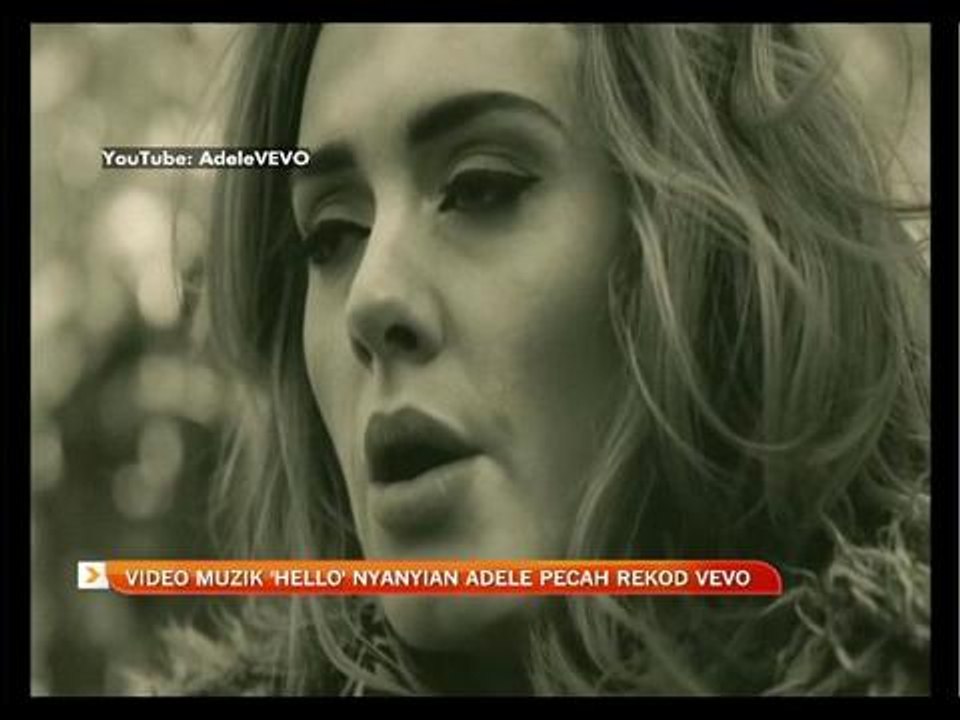 Video muzik 'Hello' nyanyian Adele pecah rekod...