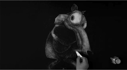 Un artiste dessine Scrat de "L'Âge de glace" avec du sel !