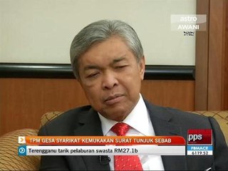 TPM gesa syarikat kemukakan surat tunjuk sebab