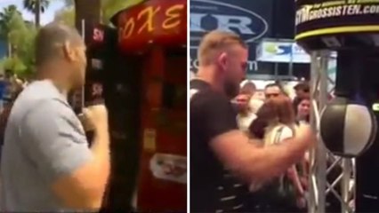 Quand les combattants de l'UFC testent leur force de frappe