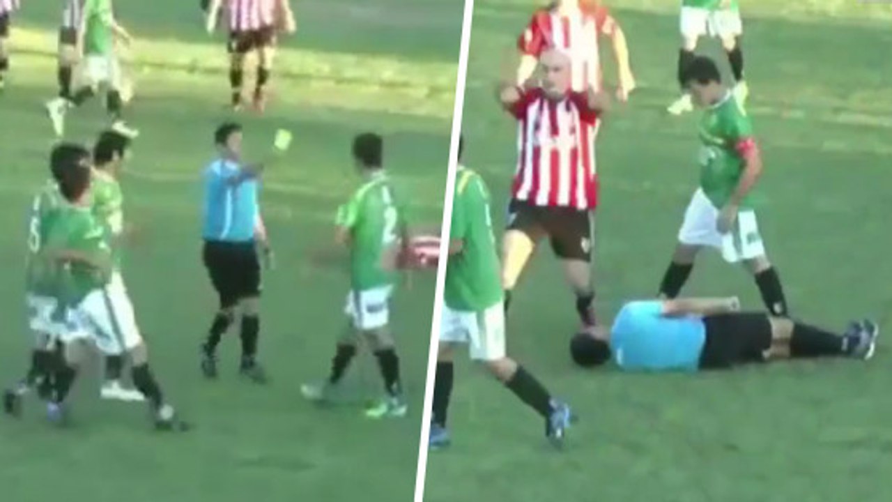 Il met l'arbitre KO après un carton jaune