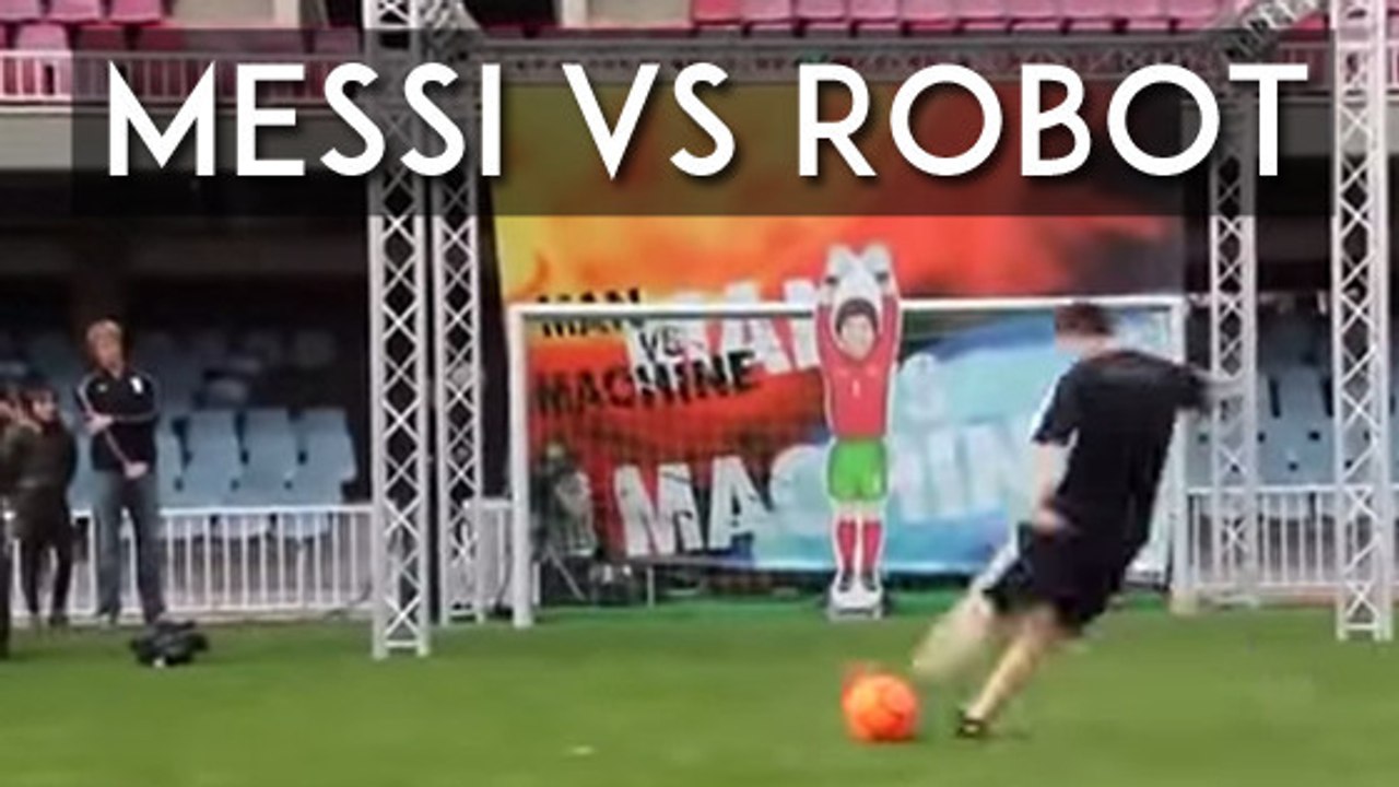 Lionel Messi face à un robot: qui est le plus fort? - Vidéo Dailymotion