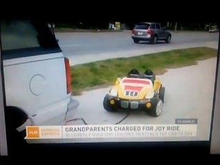 Un papy tracte dangereusement son petit-fils