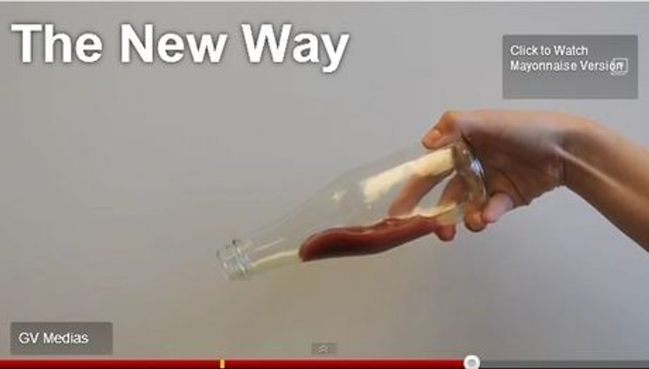 Cette bouteille ne retient pas le ketchup !