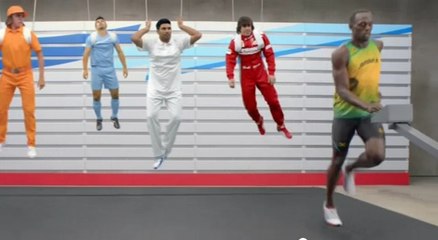 Des grands sportifs essayent de se mesurer à Usain Bolt