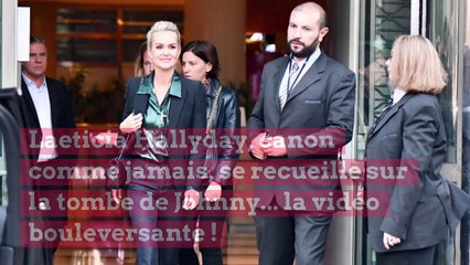 Laeticia Hallyday, canon comme jamais, se recueille sur la tombe de Johnny... la vidéo bouleversante !