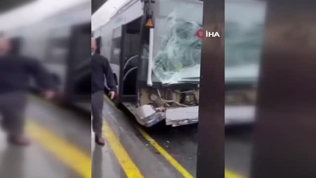 Son dakika haberi | Haramidere'de metrobüs kazası: 4 yaralı