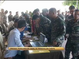 Proses pengundian awal di Pangkalan Chepa