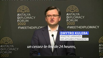 Pourparlers d'Antalya: "Pas de progrès sur un cessez-le-feu" selon le ministre ukrainien
