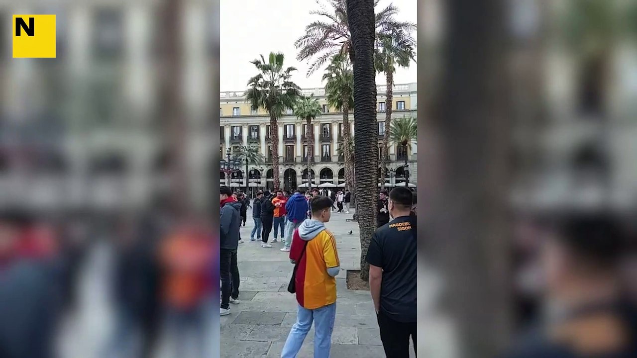 Aficionats del Galatasaray a Barcelona