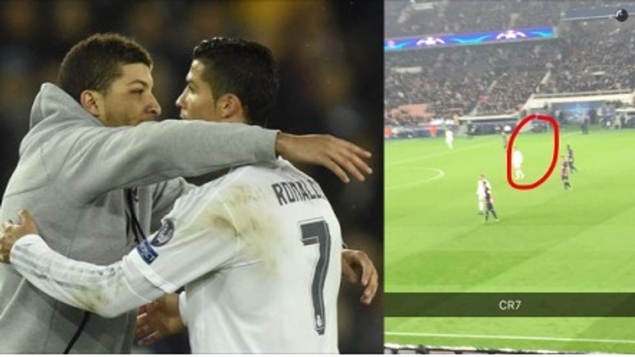 Cristiano Ronaldo : un fan s'introduit sur le terrain pour le serrer dans ses bras lors de PSG - Real Madrid