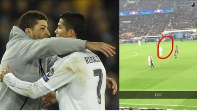 Cristiano Ronaldo : un fan s'introduit sur le terrain pour le serrer dans ses bras lors de PSG - Real Madrid