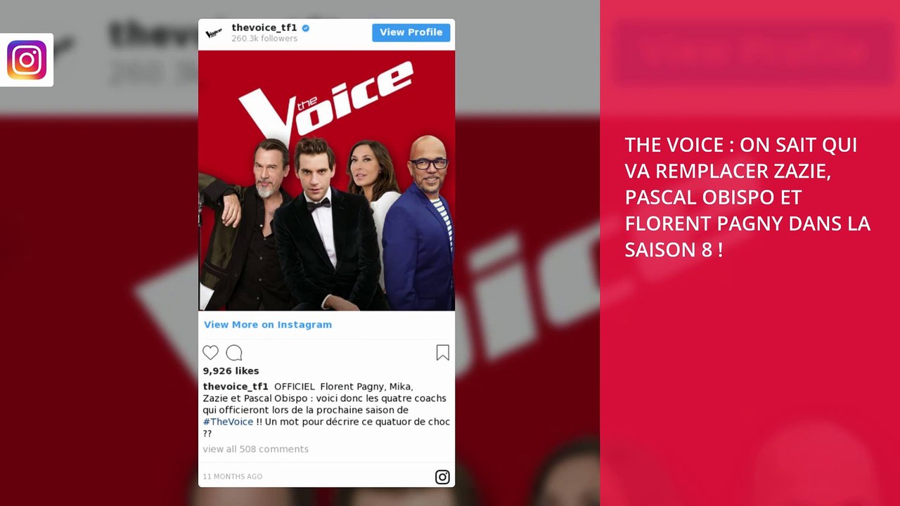 The Voice : on sait qui va remplacer Zazie, Pascal Obispo et Florent Pagny dans la saison 8 !