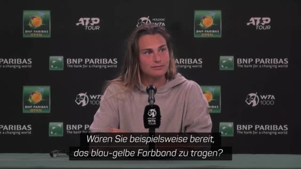 Sabalenka: “Kein Problem mit Ukraine-Farbband'