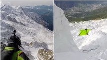 Carlos Pedro Briceño nous offre une incroyable séquence de base-jump en wingsuit sur l'aiguille du Midi