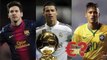 Lionel Messi, Cristiano Ronaldo et Neymar vont toucher le jackpot avec le Ballon d'Or