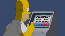 Simpson : regardez Homer voter Mitt Romney pour l'élection présidentielle américaine