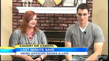 Regardez ce policier sauver une femme avant qu'une voiture ne les percute