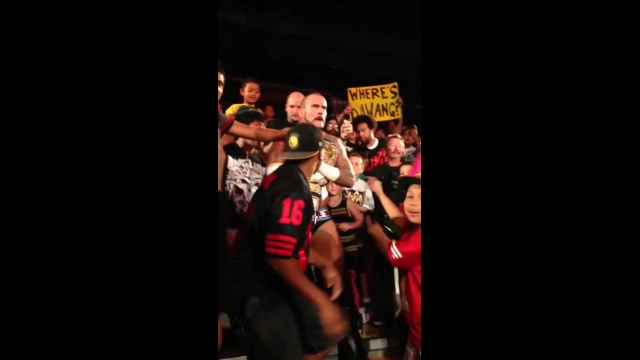 Regardez ce catcheur mettre un coup de poing à un spectateur