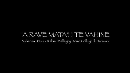 1er prix : Collège de Taravao – Kahiau BALLAGNY et Yohanna POTHIER, élèves de quatrième, pour la chanson « A rave maita’i i te vahine »