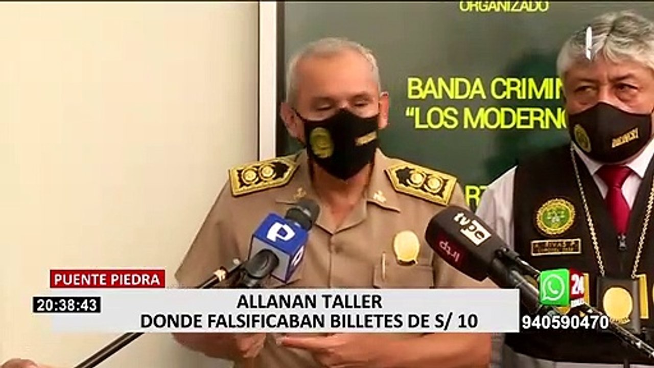 Puente Piedra: intervienen taller clandestino donde se falsificaba billetes de S/10
