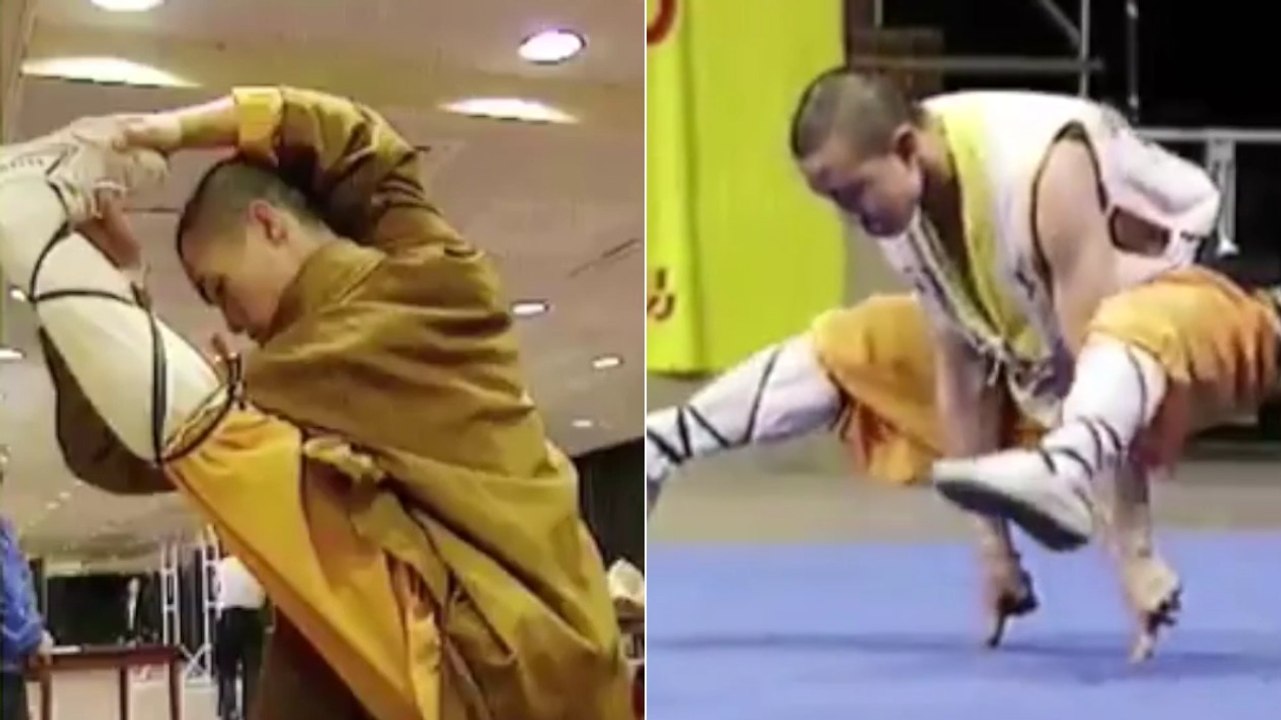 Des moines shaolins font l'incroyable démonstration de leurs capacités